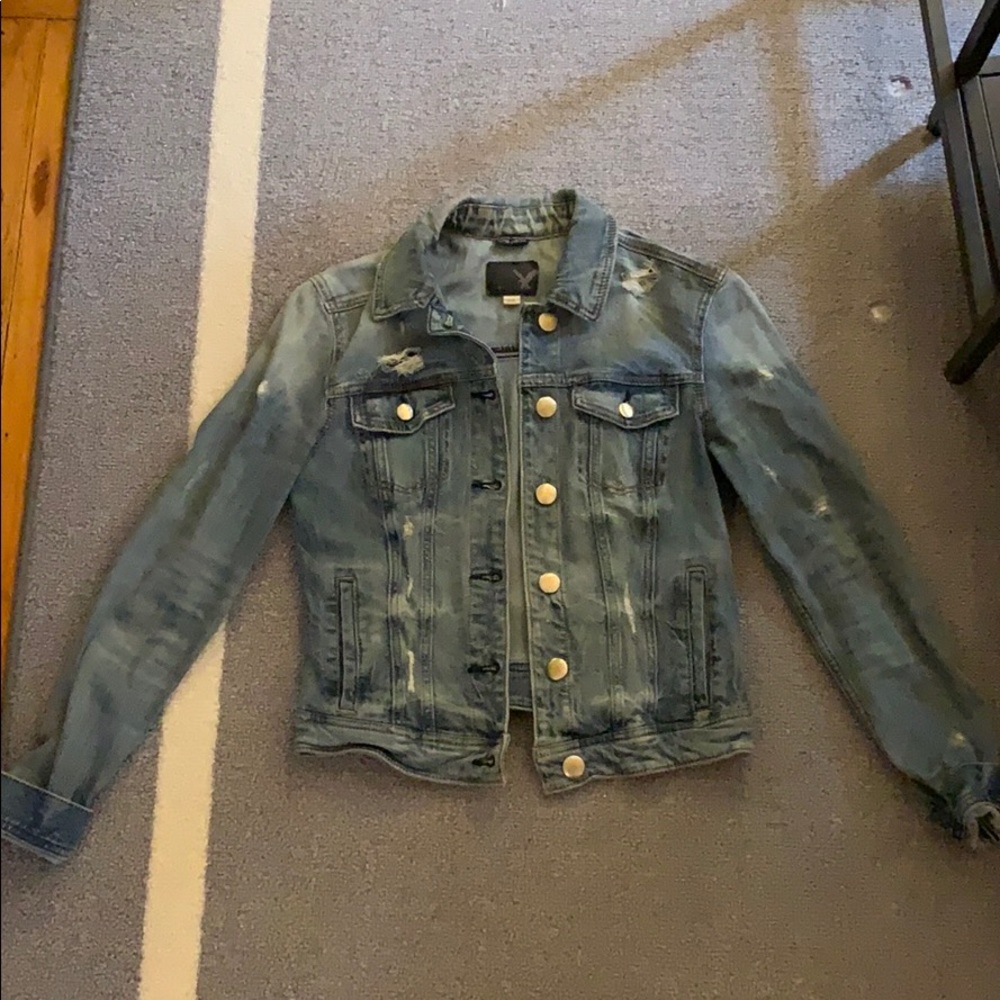 American Eagle Distressed Jean Jacket